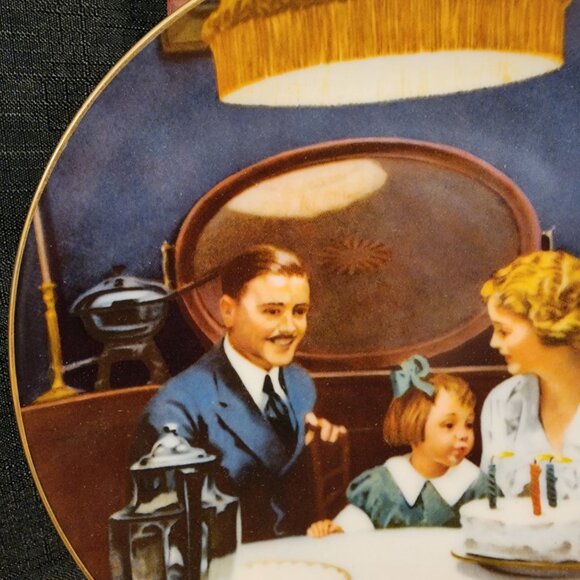 The Birthday Wish - Norman Rockwell Collectors' Plate VTG - Picture 2 of 9
